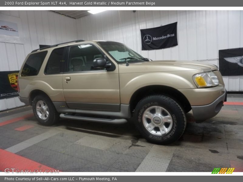Harvest Gold Metallic / Medium Parchment Beige 2003 Ford Explorer Sport XLT 4x4