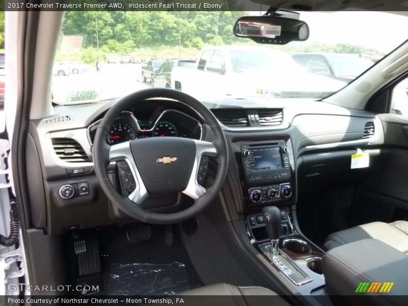 Iridescent Pearl Tricoat / Ebony 2017 Chevrolet Traverse Premier AWD