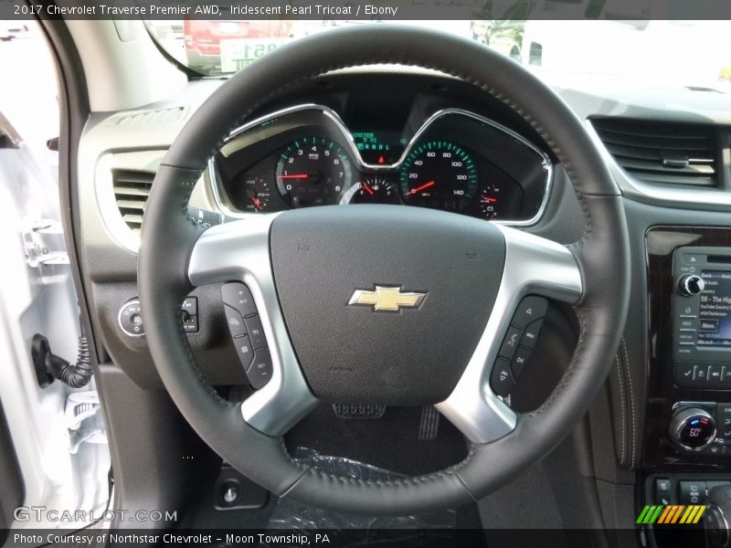 Iridescent Pearl Tricoat / Ebony 2017 Chevrolet Traverse Premier AWD