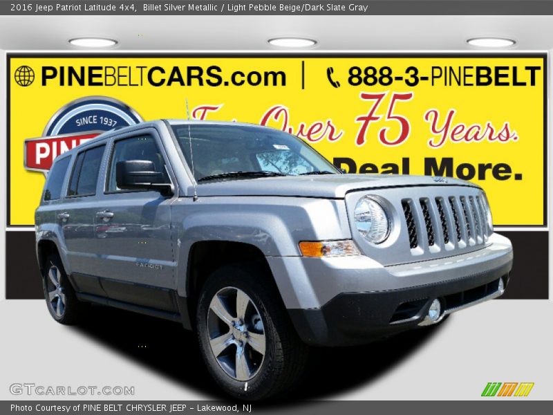 Billet Silver Metallic / Light Pebble Beige/Dark Slate Gray 2016 Jeep Patriot Latitude 4x4