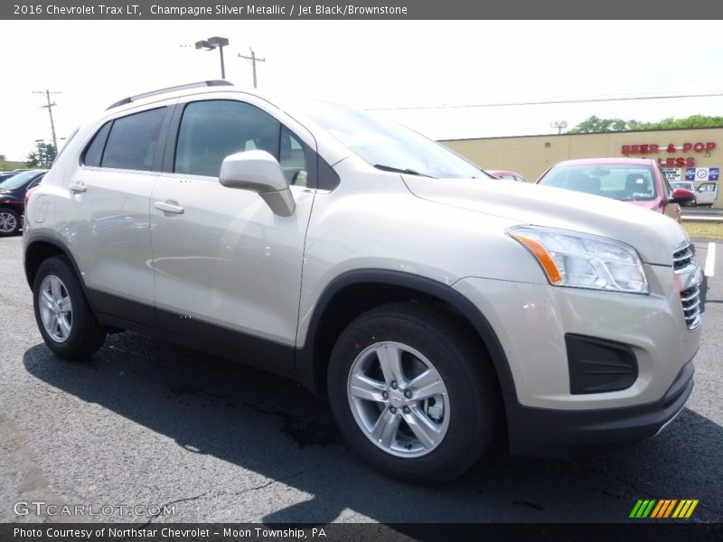 Champagne Silver Metallic / Jet Black/Brownstone 2016 Chevrolet Trax LT