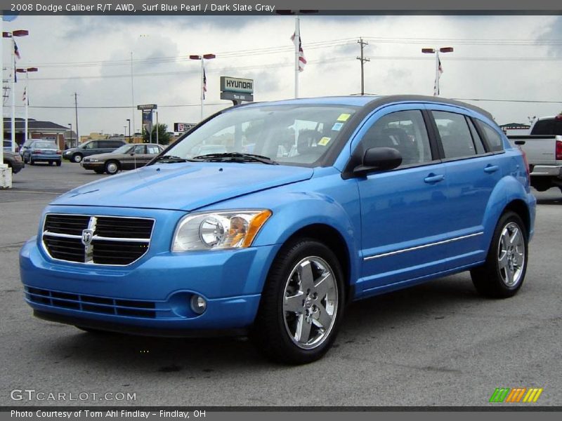 Surf Blue Pearl / Dark Slate Gray 2008 Dodge Caliber R/T AWD