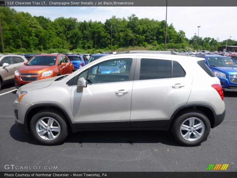 Champagne Silver Metallic / Jet Black/Brownstone 2016 Chevrolet Trax LT