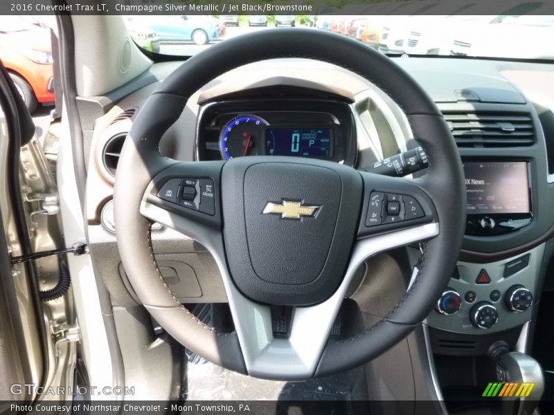 Champagne Silver Metallic / Jet Black/Brownstone 2016 Chevrolet Trax LT