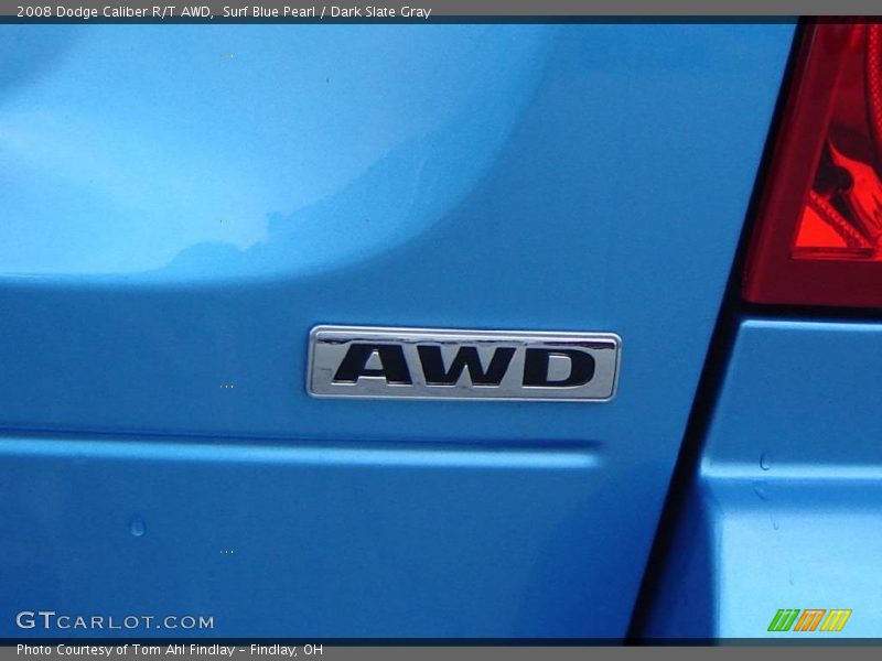 Surf Blue Pearl / Dark Slate Gray 2008 Dodge Caliber R/T AWD