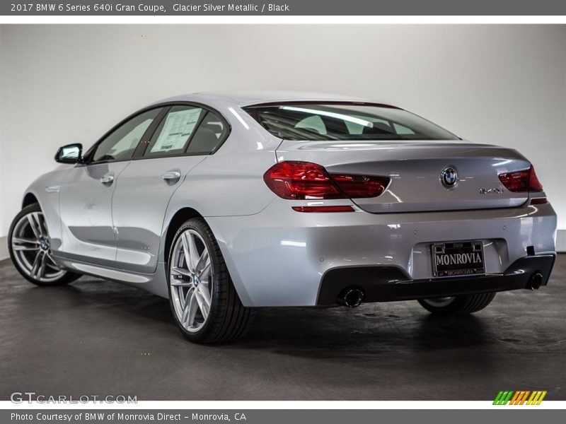 Glacier Silver Metallic / Black 2017 BMW 6 Series 640i Gran Coupe