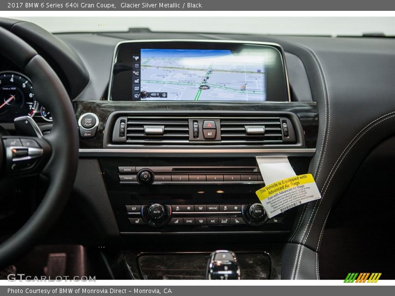 Glacier Silver Metallic / Black 2017 BMW 6 Series 640i Gran Coupe