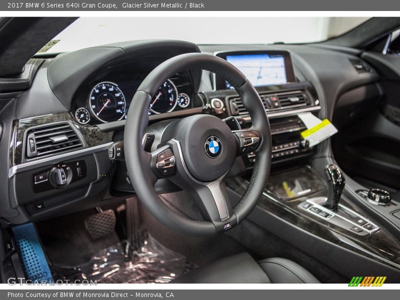 Glacier Silver Metallic / Black 2017 BMW 6 Series 640i Gran Coupe