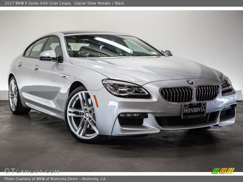 Glacier Silver Metallic / Black 2017 BMW 6 Series 640i Gran Coupe
