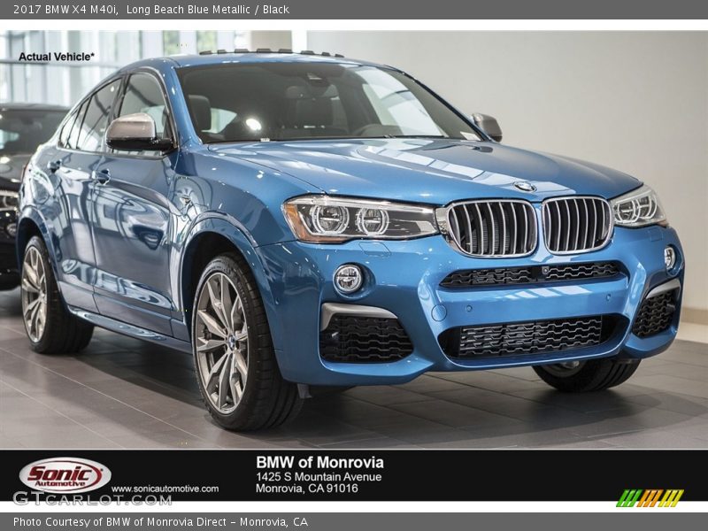 Long Beach Blue Metallic / Black 2017 BMW X4 M40i