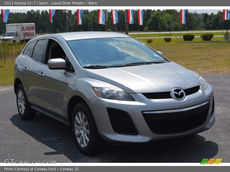 Liquid Silver Metallic / Black 2011 Mazda CX-7 i Sport
