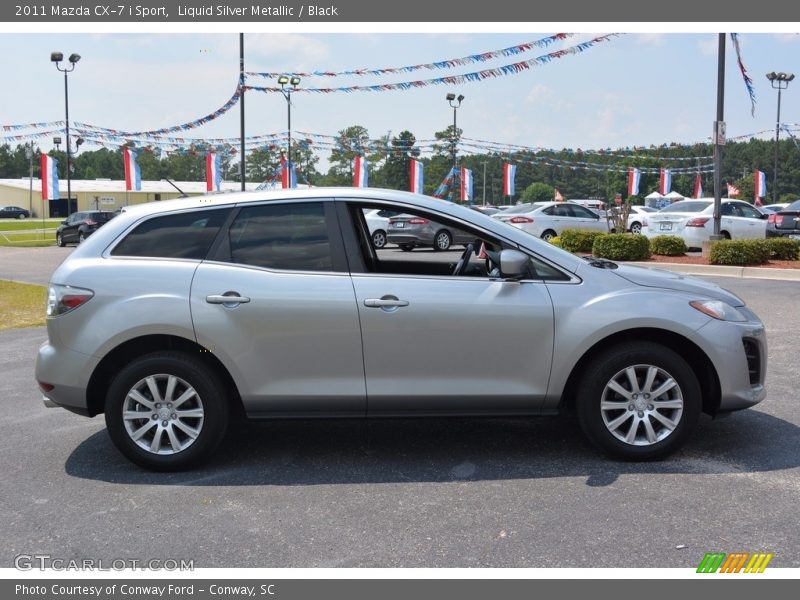 Liquid Silver Metallic / Black 2011 Mazda CX-7 i Sport