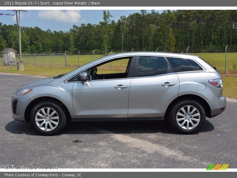 Liquid Silver Metallic / Black 2011 Mazda CX-7 i Sport