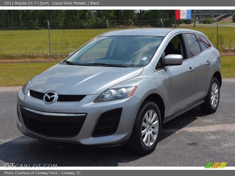 Liquid Silver Metallic / Black 2011 Mazda CX-7 i Sport