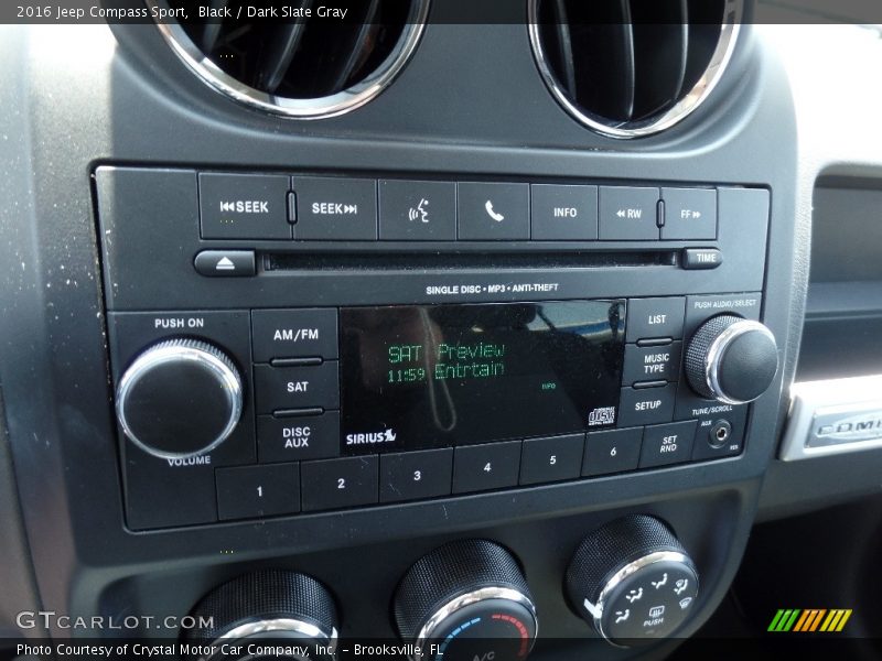 Black / Dark Slate Gray 2016 Jeep Compass Sport