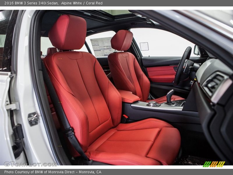Alpine White / Coral Red 2016 BMW 3 Series 340i Sedan