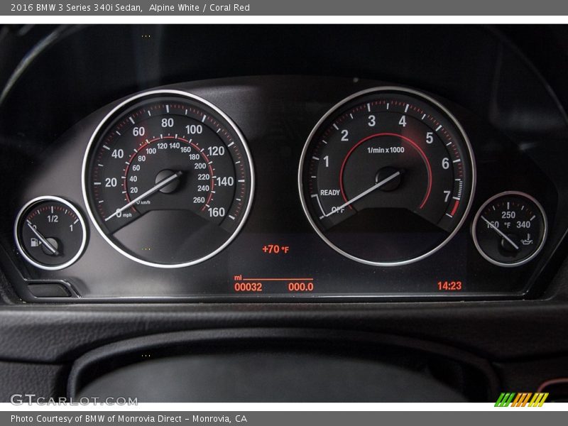 Alpine White / Coral Red 2016 BMW 3 Series 340i Sedan