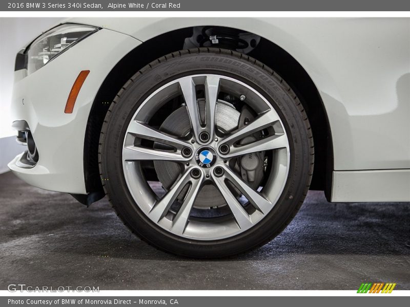 Alpine White / Coral Red 2016 BMW 3 Series 340i Sedan