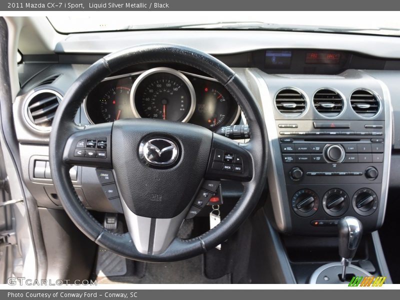 Liquid Silver Metallic / Black 2011 Mazda CX-7 i Sport