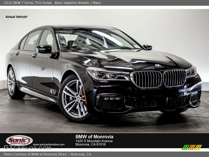 Black Sapphire Metallic / Black 2016 BMW 7 Series 750i Sedan