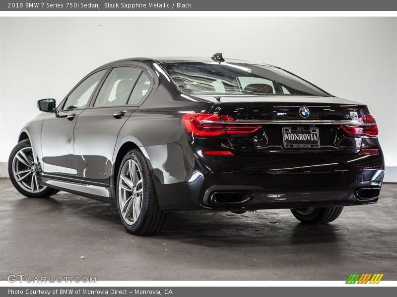 Black Sapphire Metallic / Black 2016 BMW 7 Series 750i Sedan