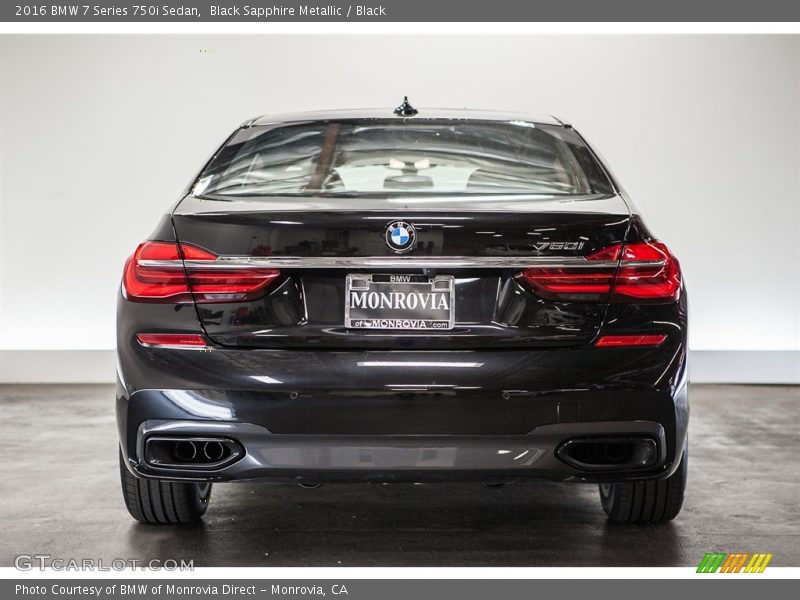 Black Sapphire Metallic / Black 2016 BMW 7 Series 750i Sedan