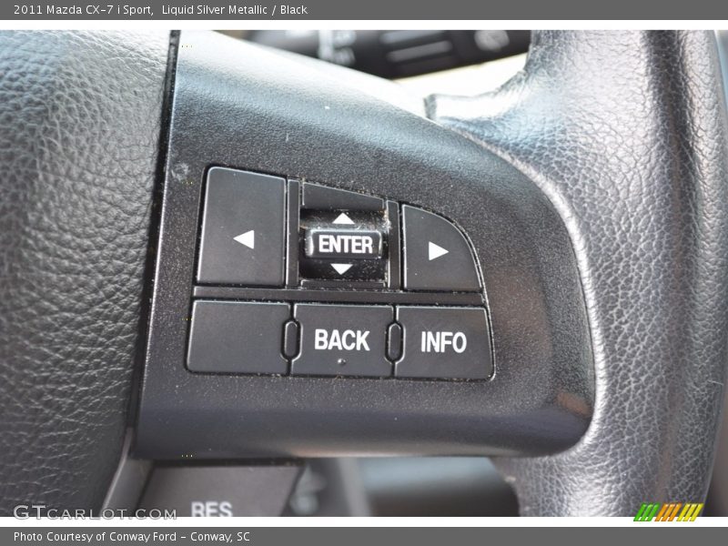 Liquid Silver Metallic / Black 2011 Mazda CX-7 i Sport