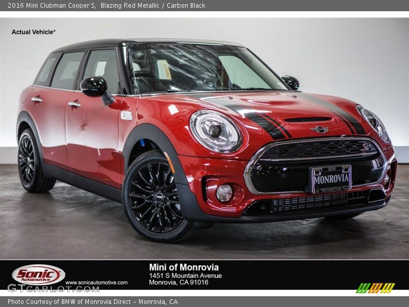 Blazing Red Metallic / Carbon Black 2016 Mini Clubman Cooper S