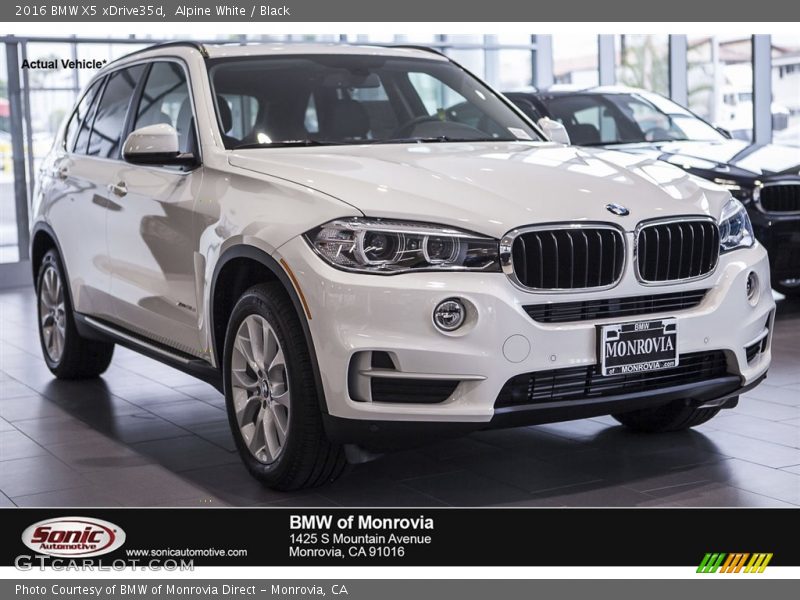 Alpine White / Black 2016 BMW X5 xDrive35d