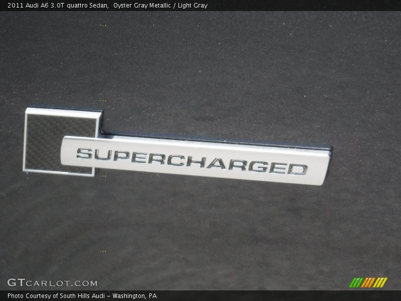 Oyster Gray Metallic / Light Gray 2011 Audi A6 3.0T quattro Sedan