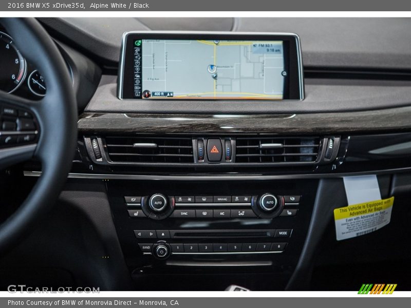 Alpine White / Black 2016 BMW X5 xDrive35d