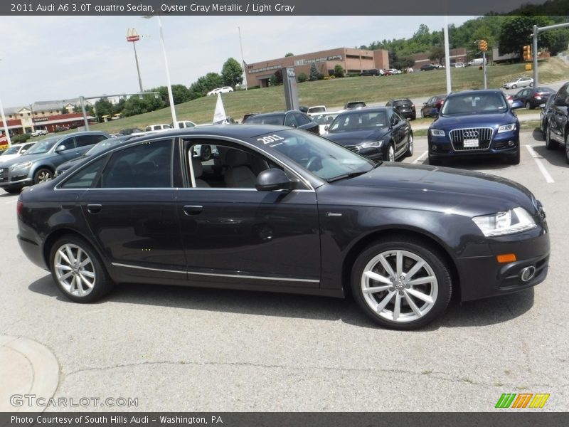 Oyster Gray Metallic / Light Gray 2011 Audi A6 3.0T quattro Sedan