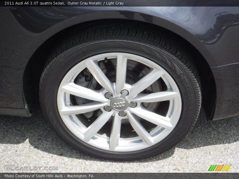 Oyster Gray Metallic / Light Gray 2011 Audi A6 3.0T quattro Sedan