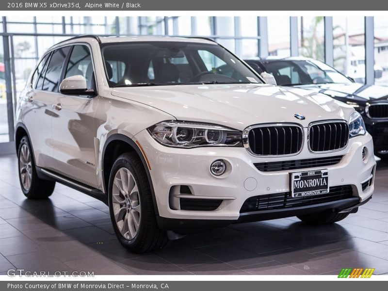 Alpine White / Black 2016 BMW X5 xDrive35d