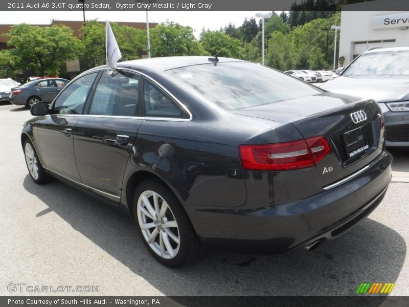 Oyster Gray Metallic / Light Gray 2011 Audi A6 3.0T quattro Sedan