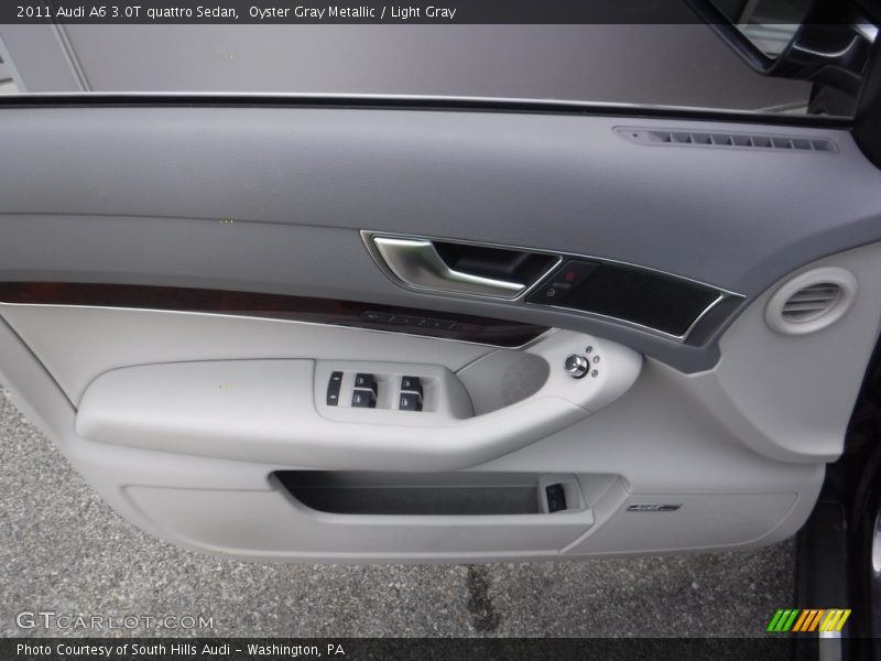 Oyster Gray Metallic / Light Gray 2011 Audi A6 3.0T quattro Sedan