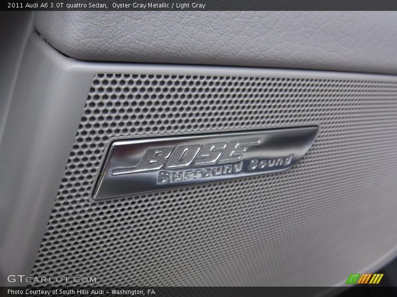 Oyster Gray Metallic / Light Gray 2011 Audi A6 3.0T quattro Sedan