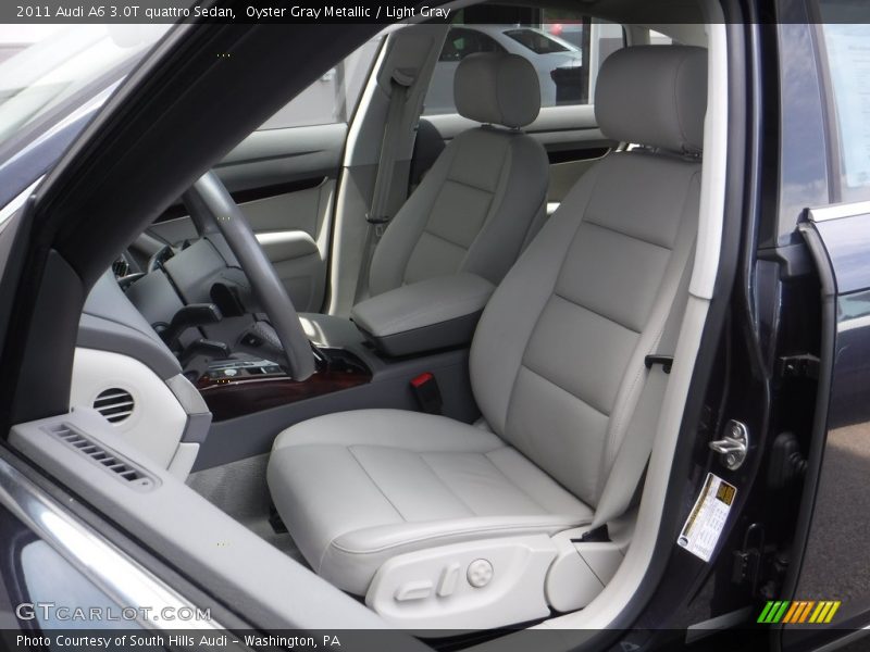 Oyster Gray Metallic / Light Gray 2011 Audi A6 3.0T quattro Sedan