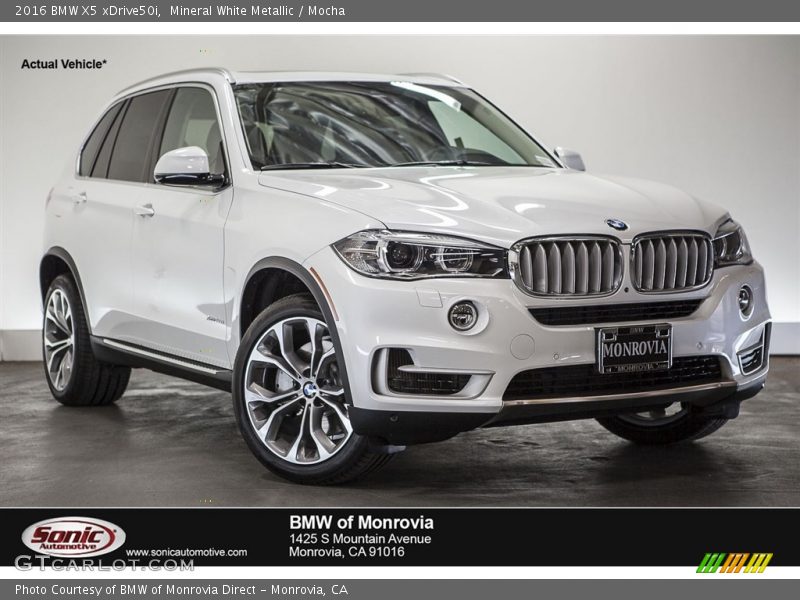 Mineral White Metallic / Mocha 2016 BMW X5 xDrive50i