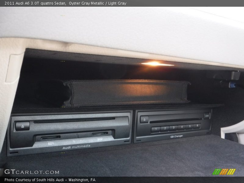 Oyster Gray Metallic / Light Gray 2011 Audi A6 3.0T quattro Sedan