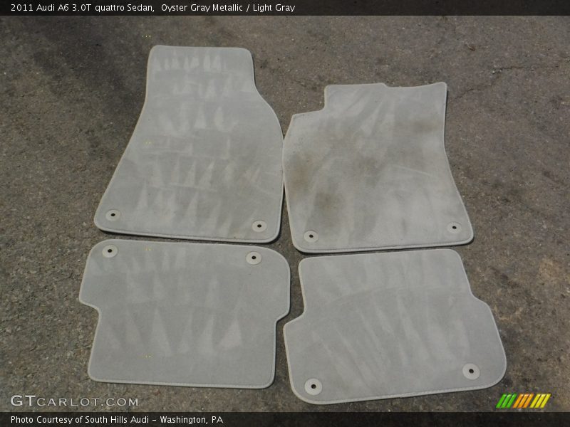 Oyster Gray Metallic / Light Gray 2011 Audi A6 3.0T quattro Sedan
