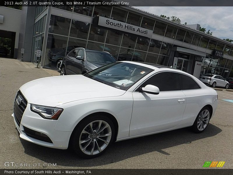 Ibis White / Titanium Grey/Steel Grey 2013 Audi A5 2.0T quattro Coupe