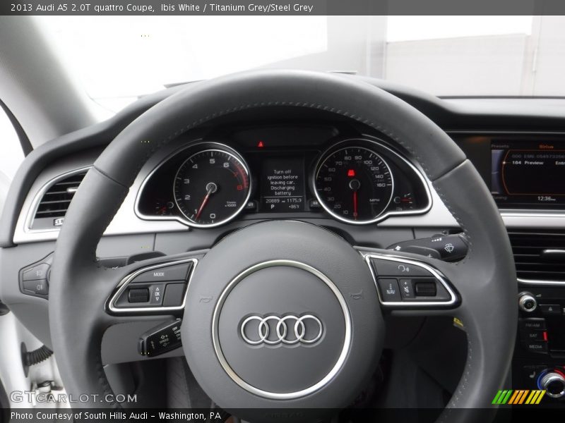 Ibis White / Titanium Grey/Steel Grey 2013 Audi A5 2.0T quattro Coupe