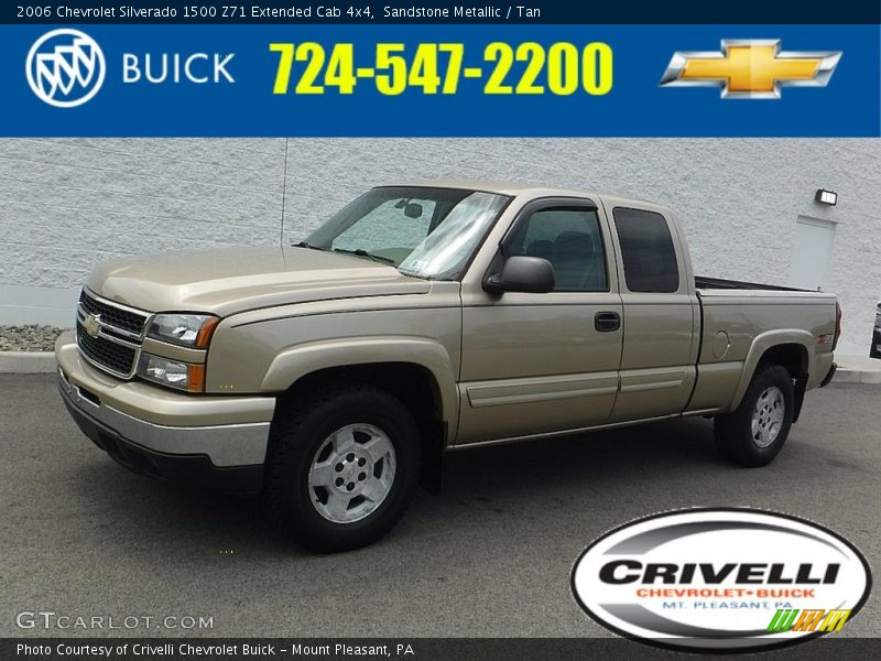 Sandstone Metallic / Tan 2006 Chevrolet Silverado 1500 Z71 Extended Cab 4x4