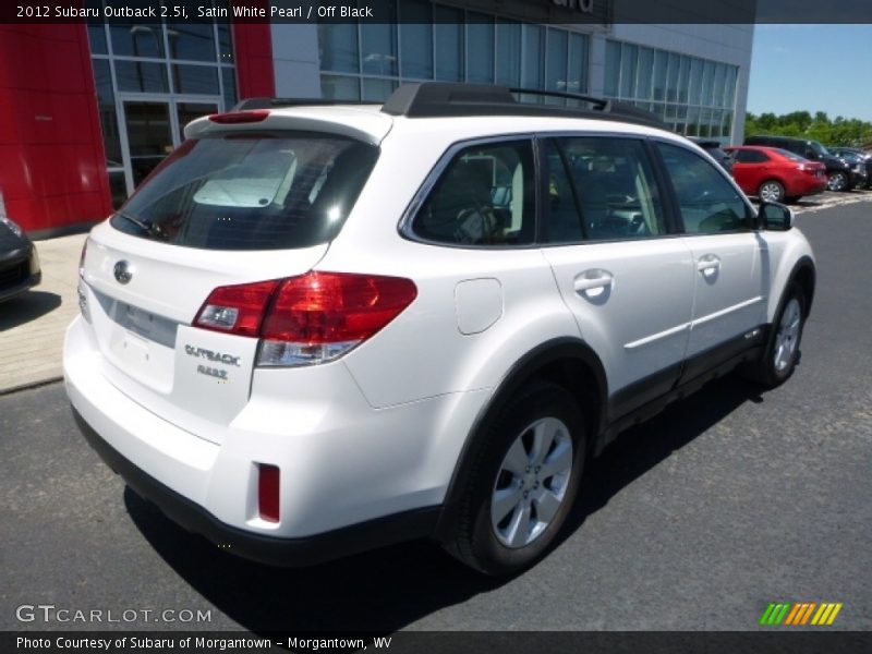 Satin White Pearl / Off Black 2012 Subaru Outback 2.5i