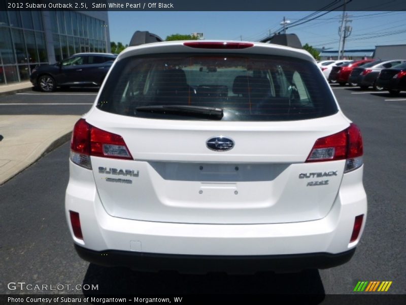 Satin White Pearl / Off Black 2012 Subaru Outback 2.5i