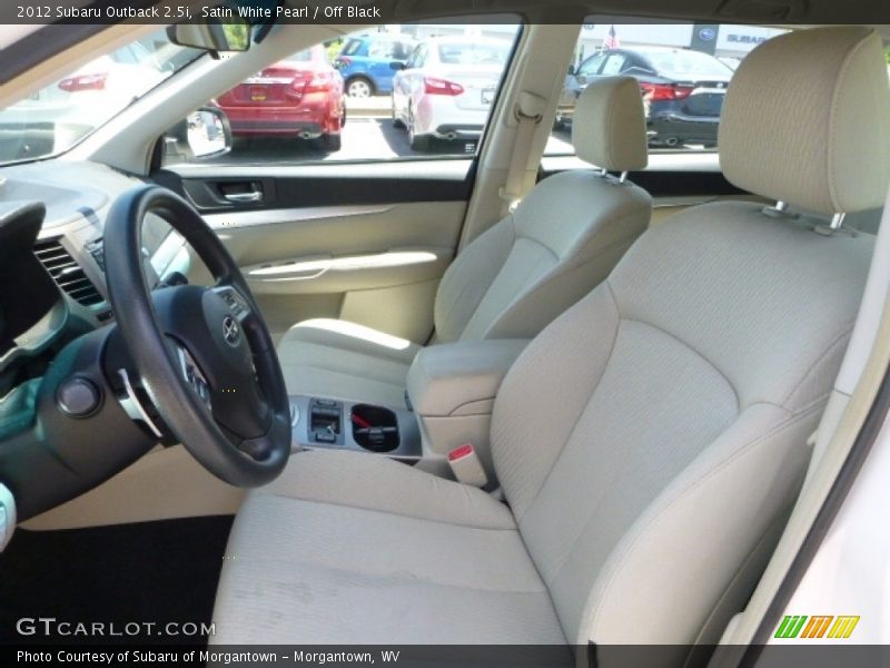 Satin White Pearl / Off Black 2012 Subaru Outback 2.5i