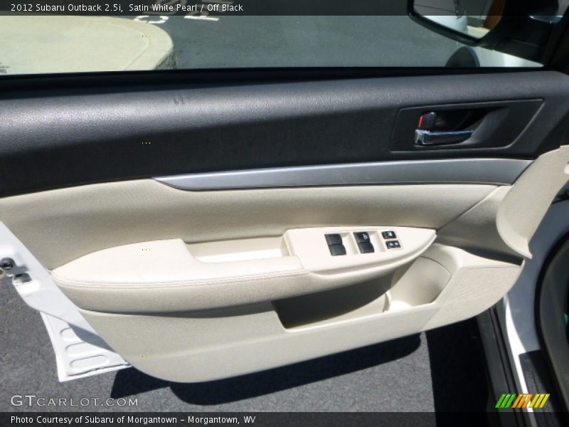 Satin White Pearl / Off Black 2012 Subaru Outback 2.5i