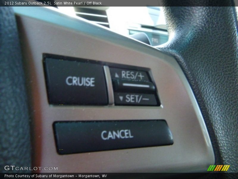 Satin White Pearl / Off Black 2012 Subaru Outback 2.5i