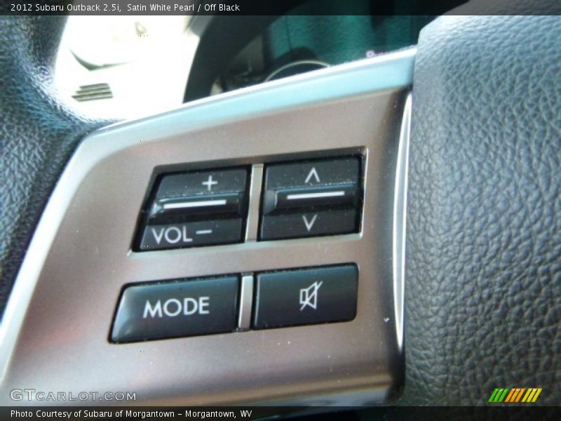Satin White Pearl / Off Black 2012 Subaru Outback 2.5i